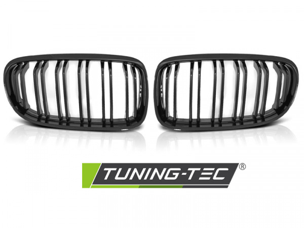 Upgrade Sportgrill Nieren für BMW 3er E90/91 Facelift 09-11 Hochglanz schwarz in Doppelsteg Design
